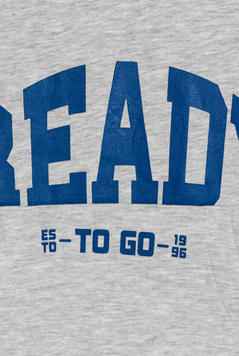 Sweat-shirt à message gris chiné Garçon