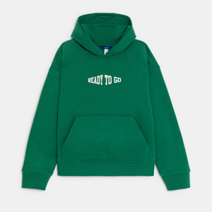 Groene sweater met tekst voor jongens 1