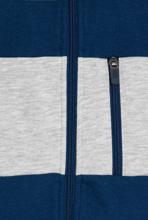Zweifarbiges Sweatshirt in Marineblau für Jungen 2