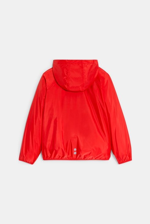 Rote wasserabweisende Windjacke für Jungen 2