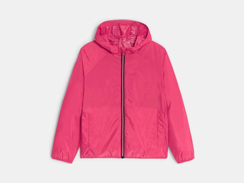 Blouson coupe-vent déperlant rose Fille 1