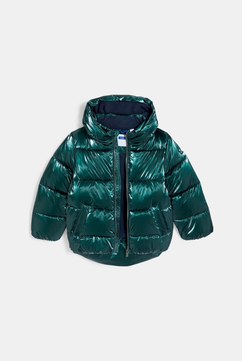 Doudoune chaude effet métallisé vert Fille