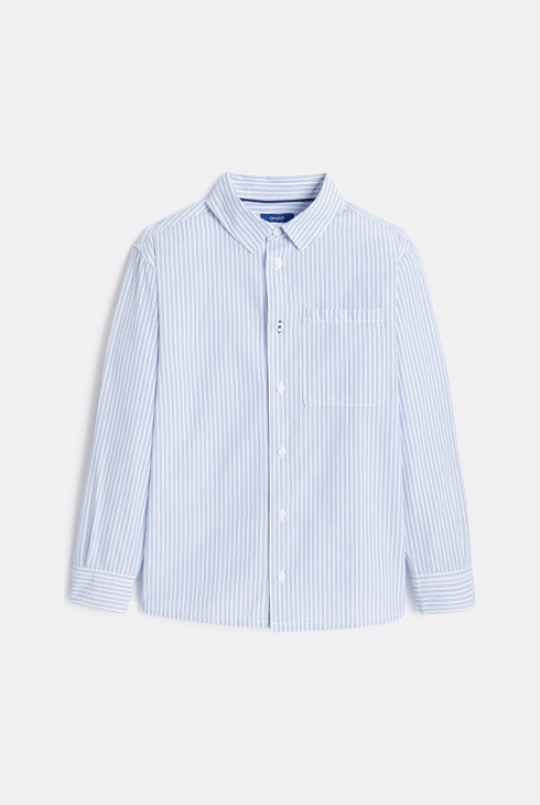 Camicia blu a righe per bambino 1