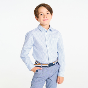 Boy's blue striped shirt 1