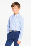 Chemise imprimée bleu pastel Garçon 1