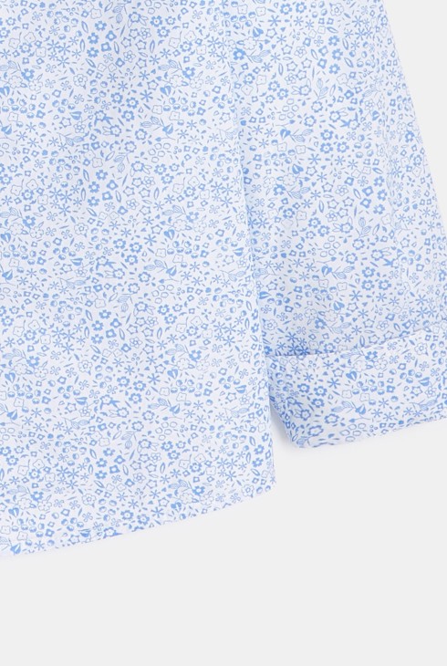 Pastellblaues bedrucktes Hemd Jungen 2