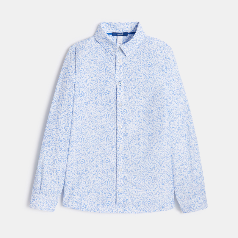 Chemise imprimée bleu pastel Garçon - 10A