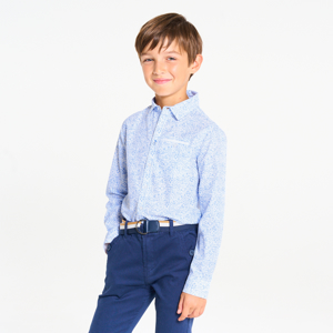 Boy's pastel blue printed shirt 1