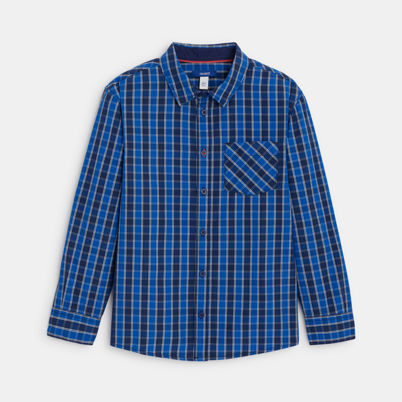Chemise à carreaux bleu Garçon - 4A
