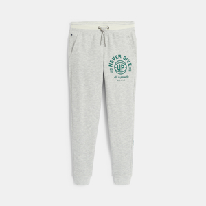 Grijze joggingbroek met tekst voor jongens 1