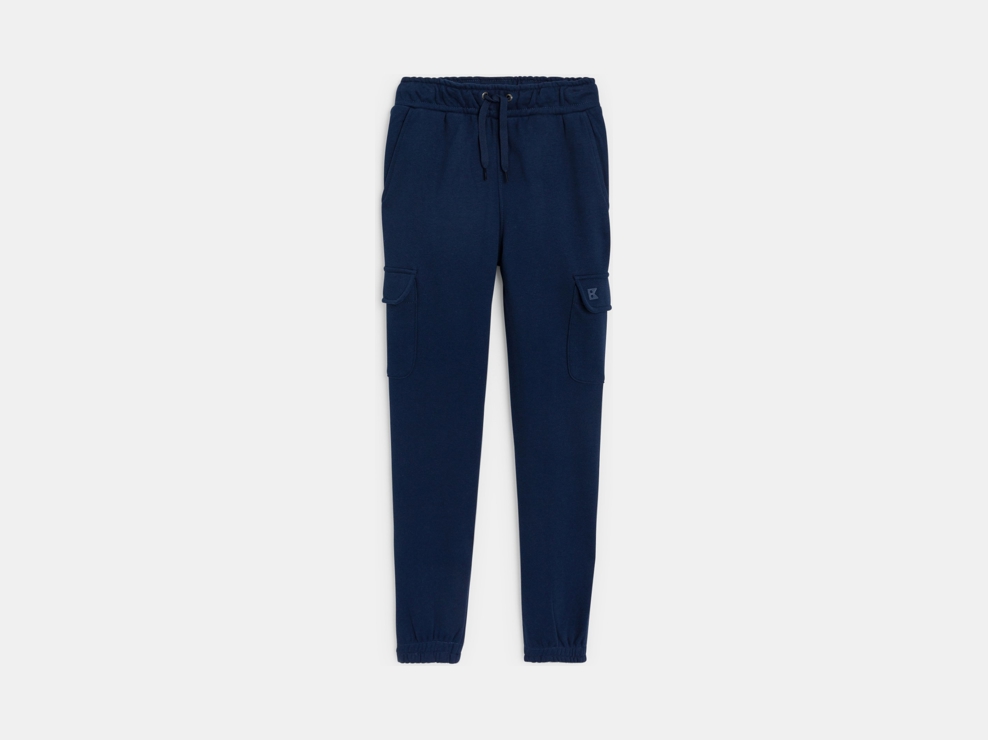 Jogging relax à poches cargo bleu marine Garçon 1