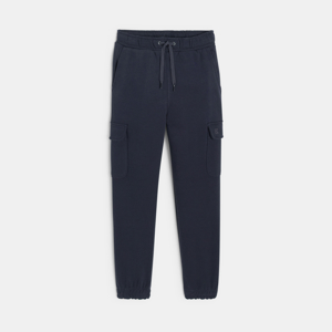 Marineblauwe relaxed joggingbroek met cargozakken voor jongens 1