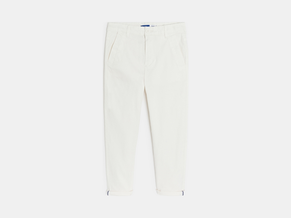 Pantalon chino uni blanc Garçon 1