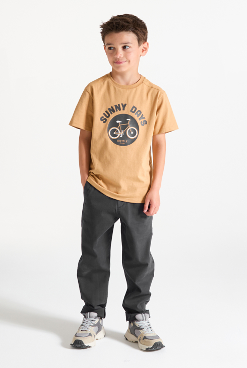 Pantalon chino uni gris Garçon 1