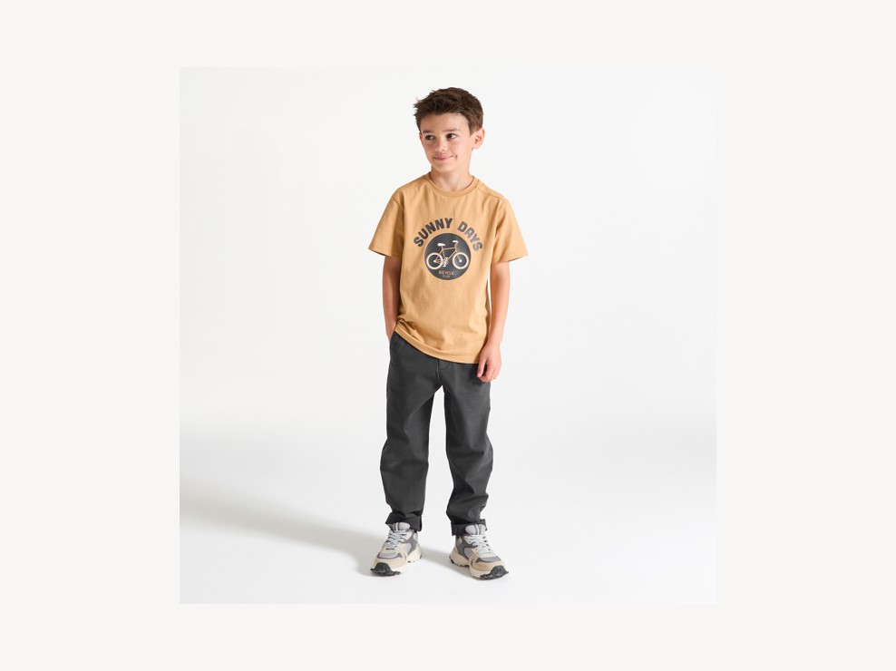 Pantalon chino uni gris Garçon 1