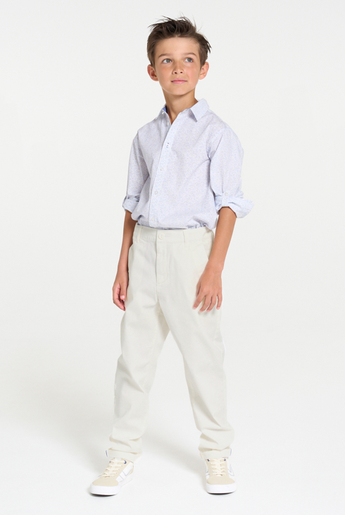 Pantalon chino uni blanc Garçon 1