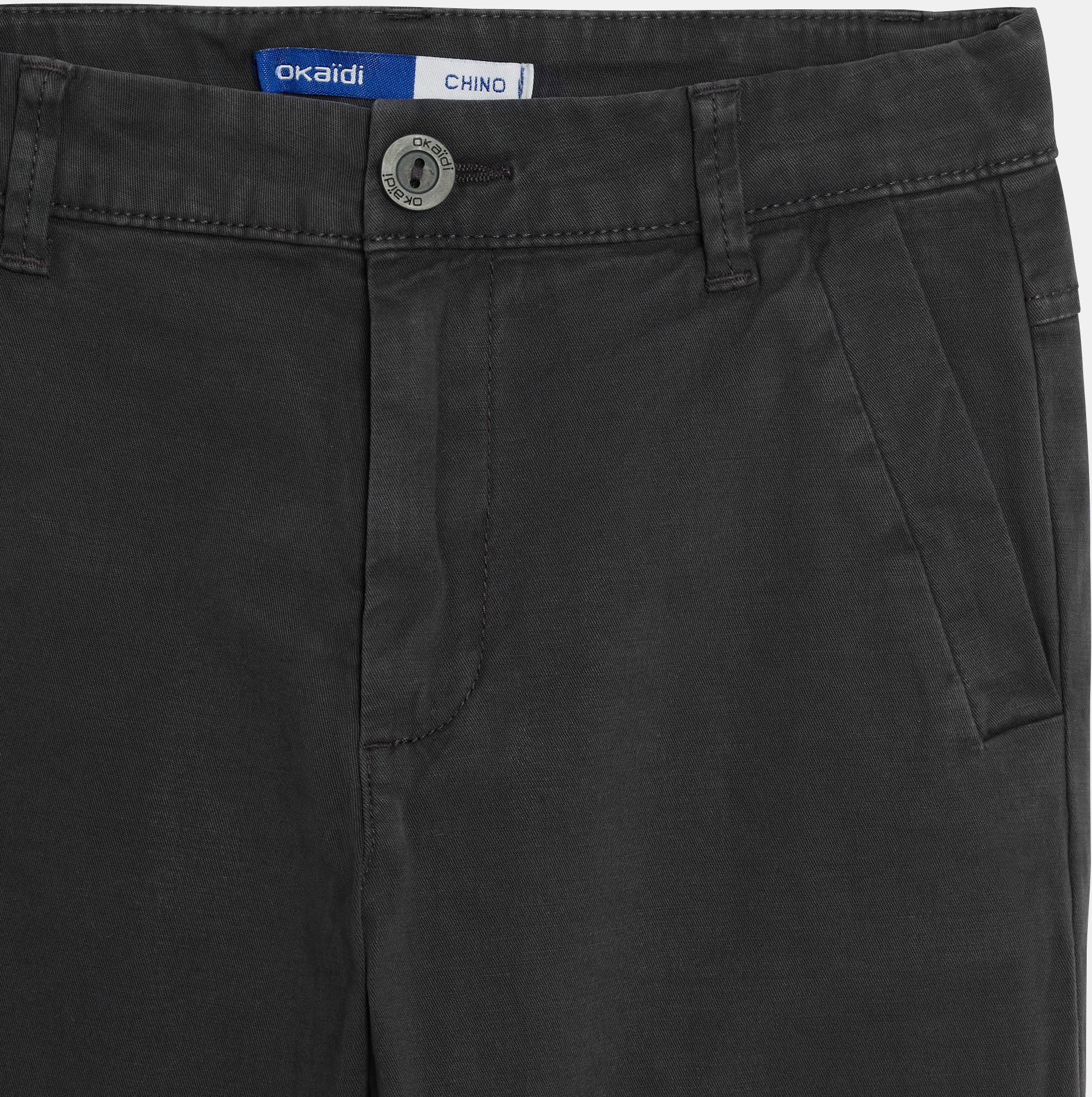 Pantalon chino uni gris Garçon