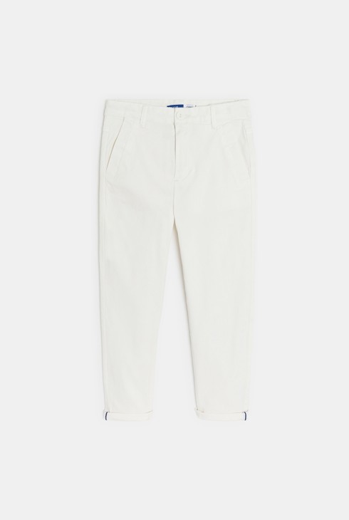 Pantalon chino uni blanc Garçon 2