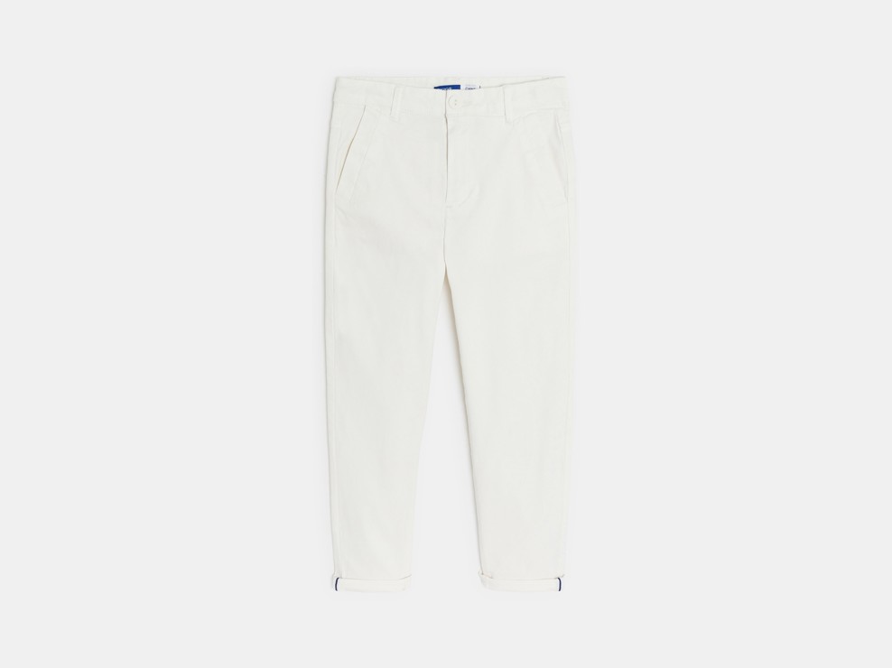 Pantalon chino uni blanc Garçon 2