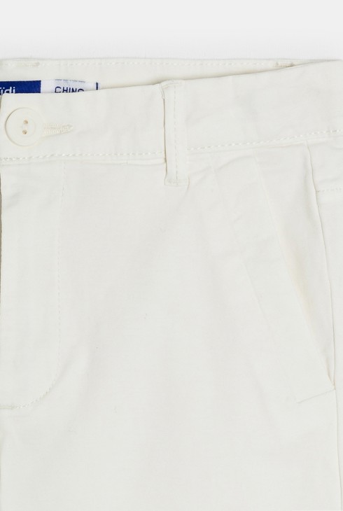 Pantalon chino uni blanc Garçon