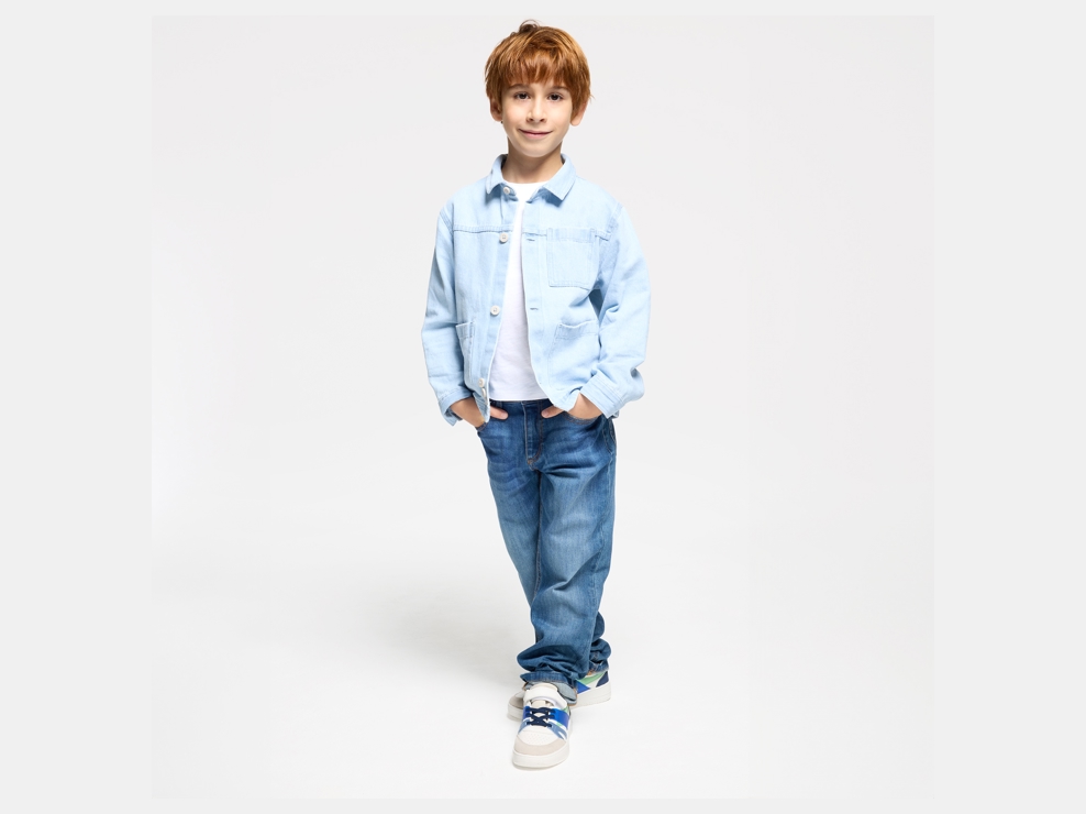 Jean droit ultra-résistant bleu Garçon 1
