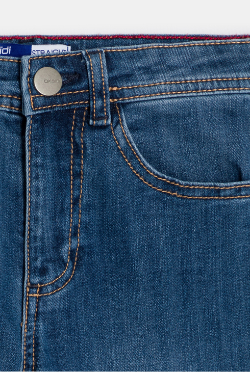 Jean droit ultra-résistant bleu Garçon
