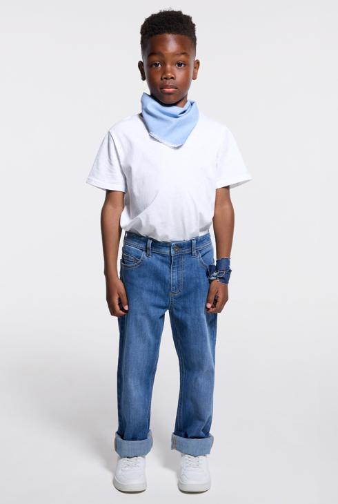 Jean droit ultra-résistant bleu Garçon 1