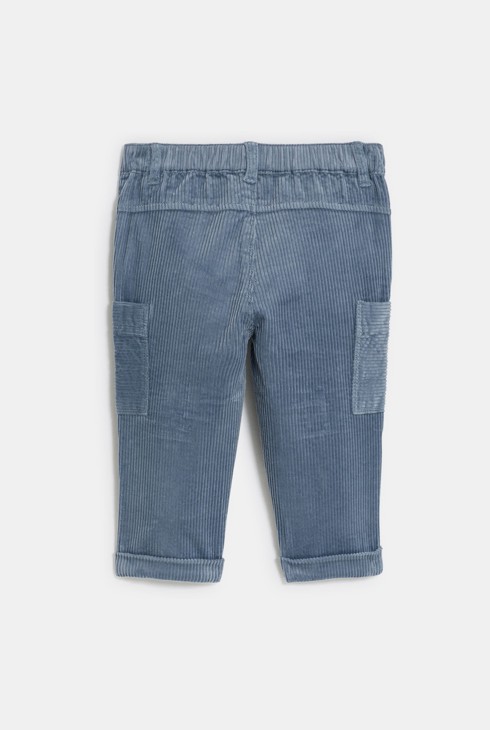 Pantalons de pana amb butxaques blau bebè nen 2