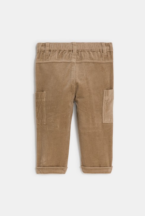 Pantalons de pana amb butxaques beix bebè nen 2