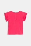 T-shirt manches smockées rose bébé fille 2