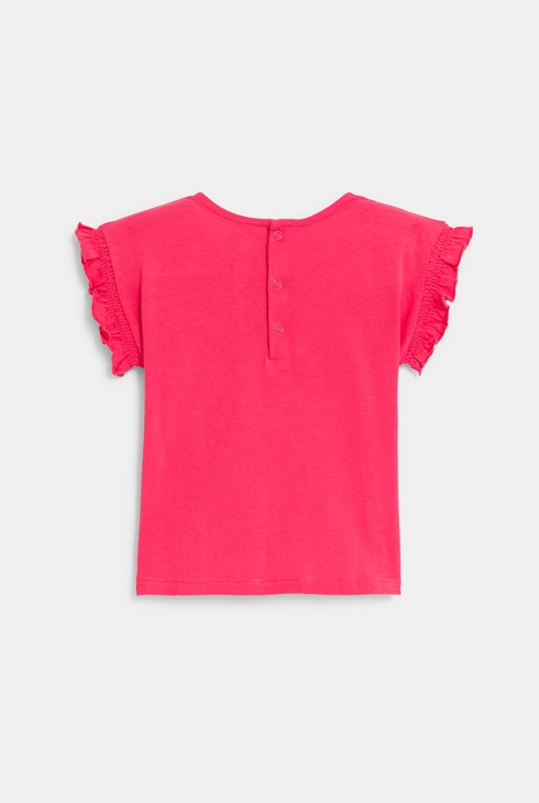 Rosa T-Shirt mit gesmokten Ärmeln Baby Mädchen 2