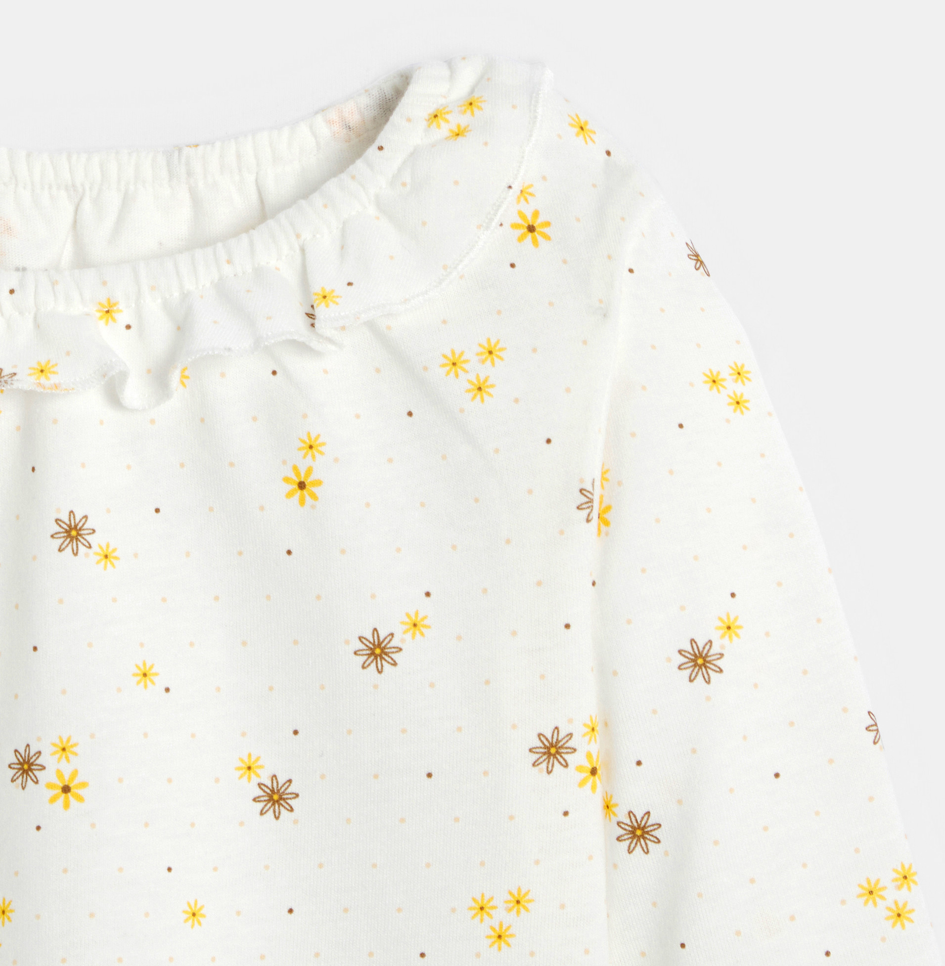 Gelbes T-Shirt mit Blumenmotiv Baby Mädchen 2