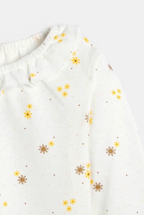Baby girl's yellow floral T-shirt 2