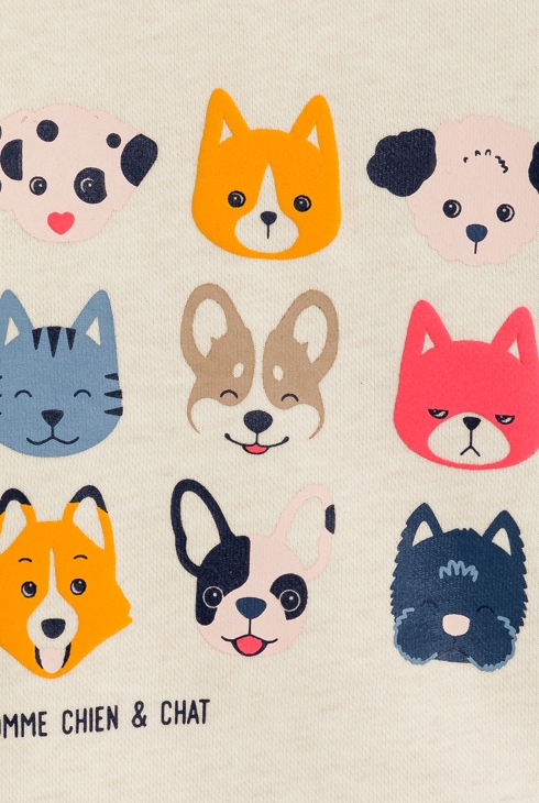 Rosa Molton-Sweatshirt mit Tiermotiv Baby Mädchen 2