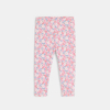 Legging imprimé fleuri rose bébé fille