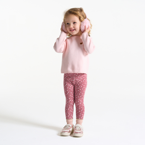 Legging imprimé fleuri rose bébé fille 1