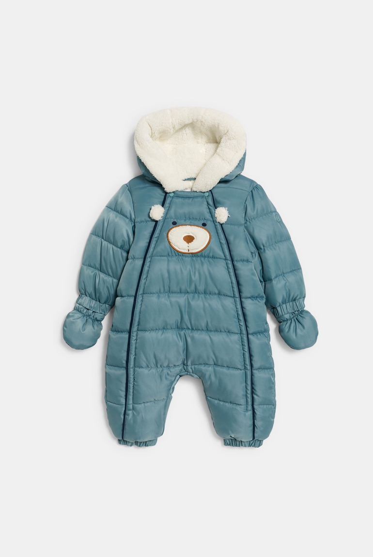 Combipilote intégrale ours bleu bébé garçon 1
