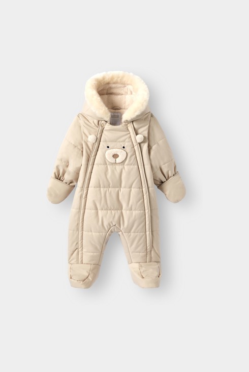 Combipilote chaude doublée beige bébé mixte 1