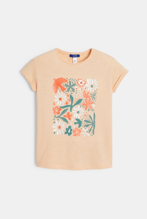 Melon orange motif T-shirt 1