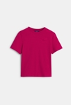 T-shirt basique uni rose fushia Fille