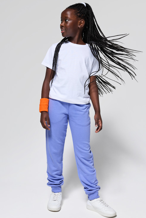 T-shirt basique uni blanc Fille 1