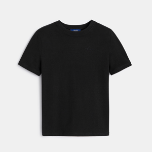 Girls basic plain black T-shirt 1