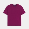 T-shirt basique uni violet grenat Fille