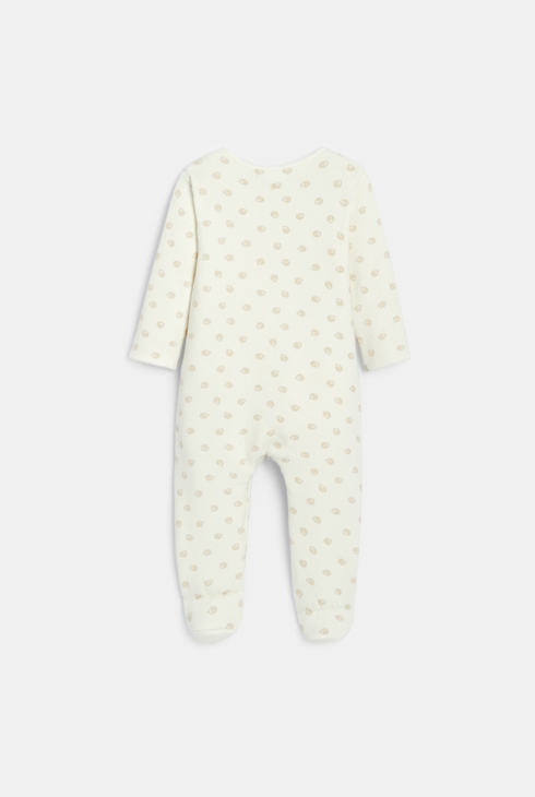 Surpyjama molleton hérisson blanc bébé mixte