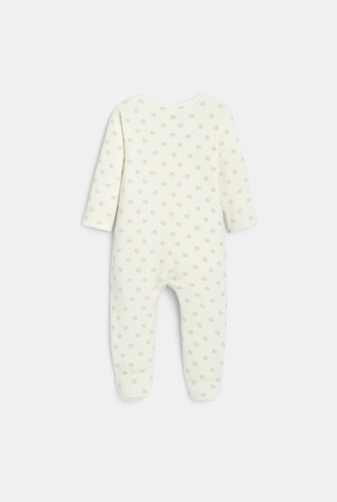 Surpyjama molleton hérisson blanc bébé mixte 2