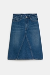Jupe mi-longue en jean bleu Fille