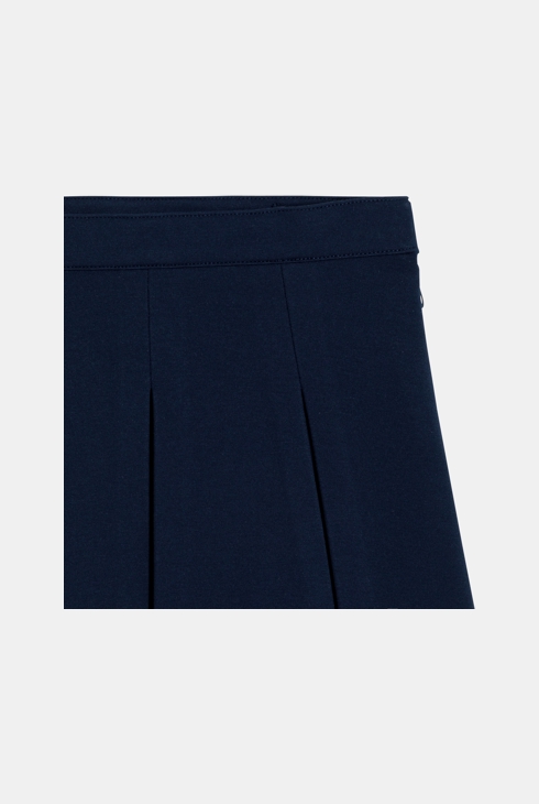 Jupe courte plissée bleu marine Fille