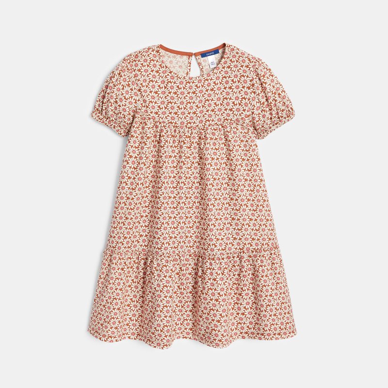 OKAIDI - Robe à fleurs orange Fille - Fille