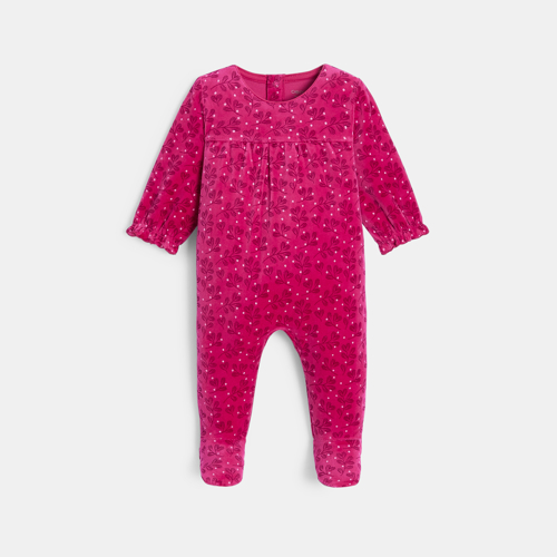 Dors-bien Velours Fleuri Rose Bébé Fille - Rose Valériane - 9M - OBAIBI