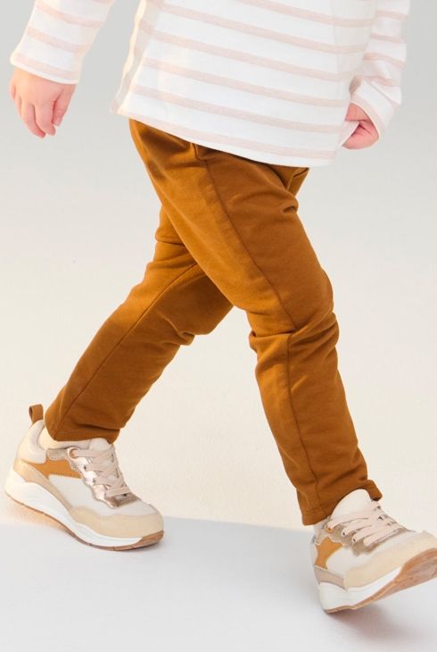 Braune Leggings aus Molton mit Volants Kleinkind Mädchen 2